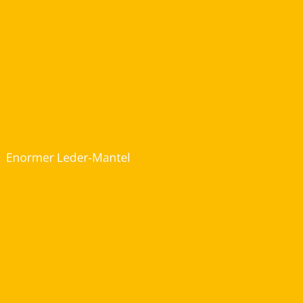 Enormer Leder-Mantel